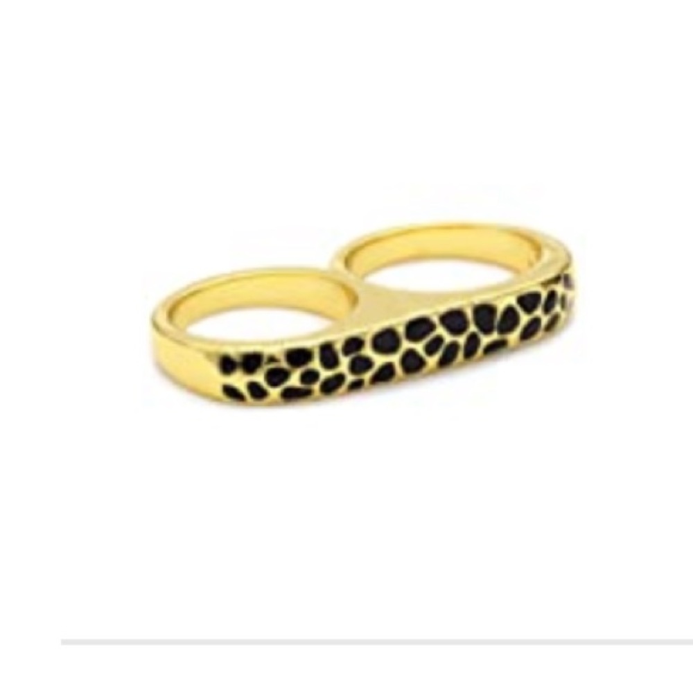 ERICA ANENBERG  Leopard Twosome Ring Size 6/7 NWT